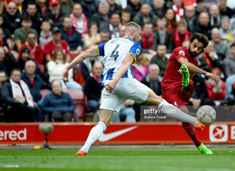 Mohamed Salah Of Liverpool With Brighton And Hove Albions Adam Webster