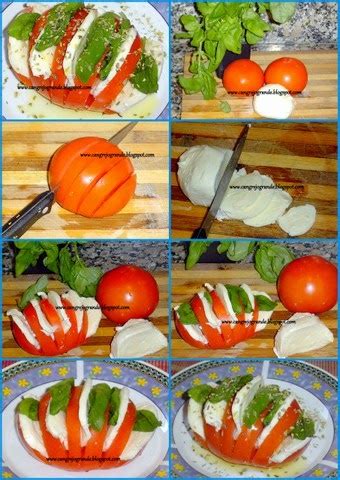 Cangrejo Grande Ensalada Caprese Tomate Mozzarella Y Albahaca