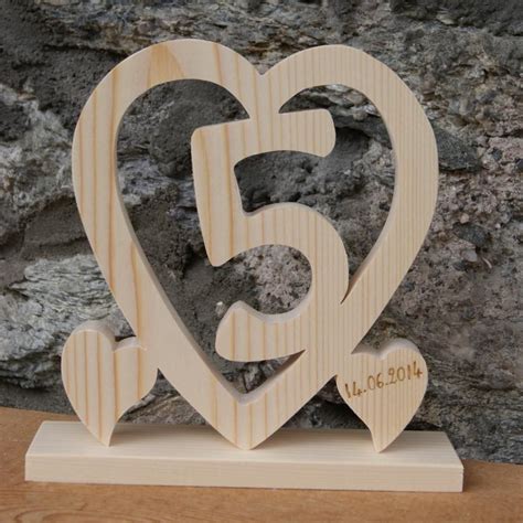 Cadeaux Coeur Noce De Bois Ans De Mariage Cadeau D Co Original