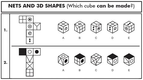 Plus Non Verbal Reasoning Nets And D Shapes Paper Piacademy Tutors