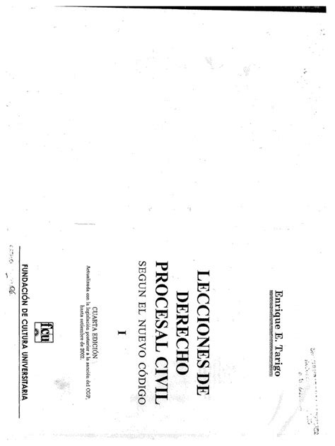 Lecciones De Derecho Procesal Civil Tomo I Enrique Tarigo Pdf