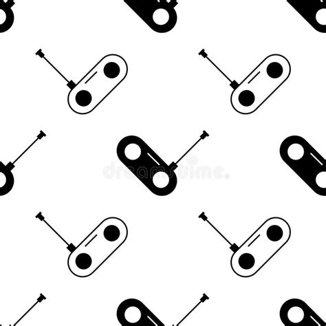 Background Radio Incline Bw Stock Vector Illustration Of Seamless