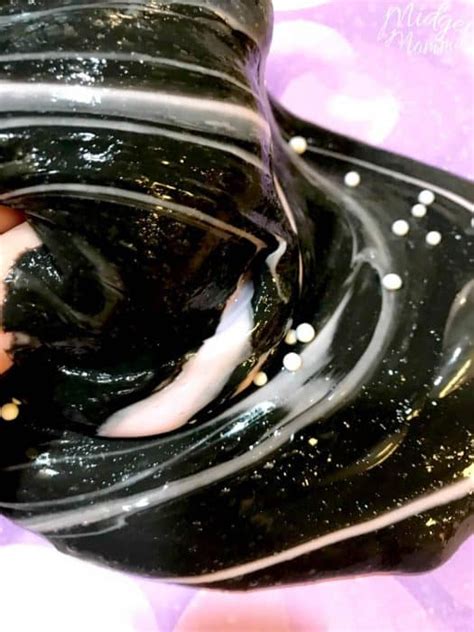 Easy Sparkly Black Galaxy Slime • The Best Kids Crafts and Activities