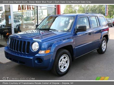 Deep Water Blue Pearl 2009 Jeep Patriot Sport Dark Slate Gray Medium Slate Gray Interior