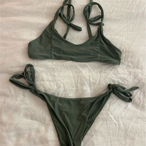 Zaful Swim Zaful Olive Green Bikini Poshmark