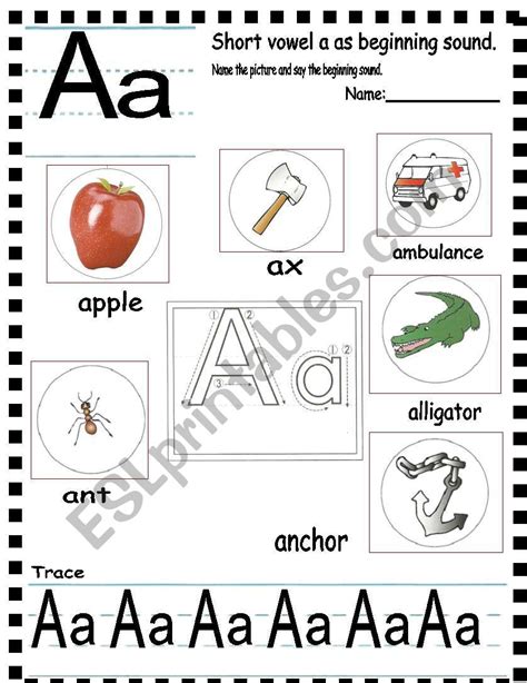 Abc Letter Aa And Sentences Esl Worksheet By Annyj Worksheets Library