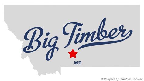 Map of Big Timber, MT, Montana