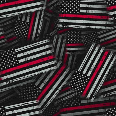 Thin Red Line Us Flag Pattern Crew