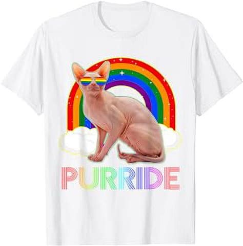 Sphynx Cat Gay Pride Lgbt Rainbow Flag Sunglasses T Shirt Walmart