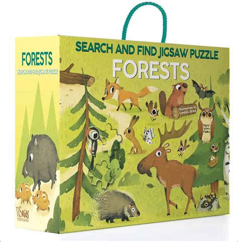 Forests Search And Find Jigsaw Puzzle 36 Piece Puzzle With Board Book