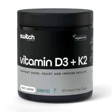 Vitamin D3 And K2 Capsules Switch Nutrition Fbo Supplements