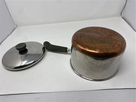 Vintage Revere Ware 2 Qt Sauce Pan Pot Wlid 1801 Copper Clad Bottom Jf2023 Ebay