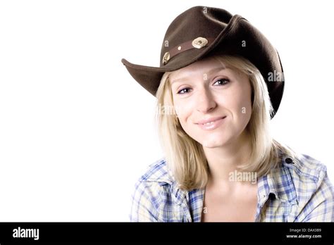 Pretty Western Woman Stock Photo Alamy