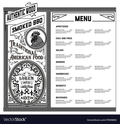 American Desserts Menu