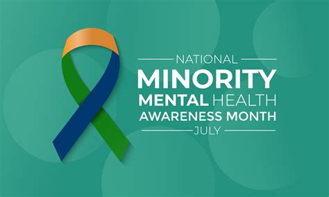 Minority Mental Health Awareness Month Banner Poster Card And Background Design Illustration