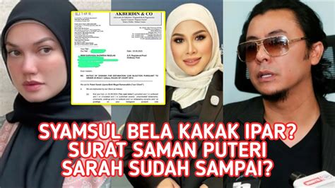 Syamsul Bela Kakak Ipar Surat Saman Puteri Sarah Sudah Sampai Youtube