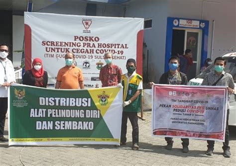 Fkg Unhas Bersama Baznas Makassar Sumbang Apd Untuk Rs Sayang Bunda Fajar