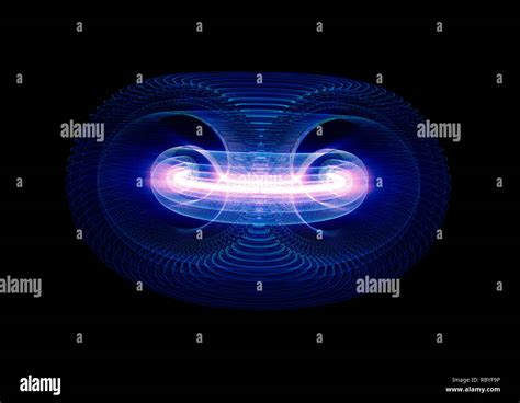 High Energy Particles Flow Through A Tokamak Or Doughnut Shaped Device