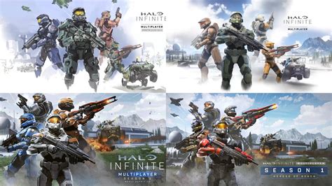 Different iterations of the Halo Infinite Multiplayer key art : r/halo