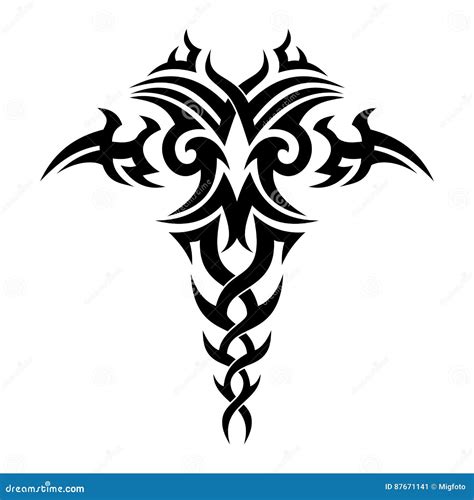 Tribal tattoo design stock vector. Illustration of clip - 87671141