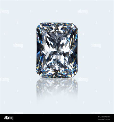 Radiant Emerald Cut Diamond Stock Photo Alamy