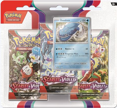 Pokémon Tcg Scarlet And Violet 3 Pack Blister Inglés