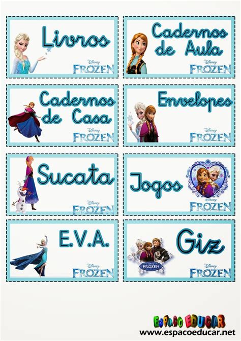 Etiquetas lindas o tema Frozen uma aventura Congelante para você