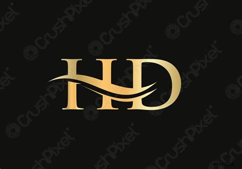 Gold HD letter logo design HD logo design with creative - stock vector ...