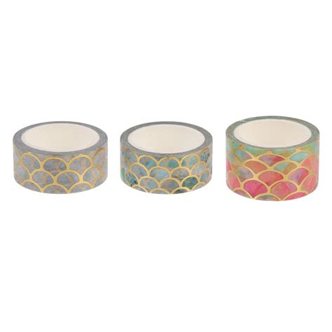 3 Rolls Hot Stamping Pocket Tape DIY Adhesive Tapes Decorative Tapes