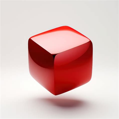 Un cubo rojo con un cuadrado rojo que dice rojo en él Foto Premium