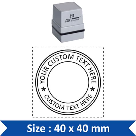 Sun Round Stamp Seal Stamp Custom Stamp 40 Mm Rubber Stamps Online