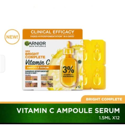 GARNIER Bright Complete Ampoule Serum 12 Units 3 Vitamin C