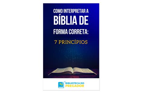 E book Gratuito Como Interpretar a Bíblia de Forma Correta