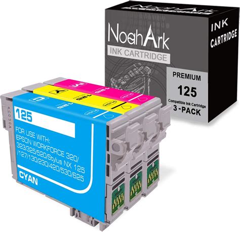 Noahark 3 Packs T125 Remanufactured Ink Cartridge