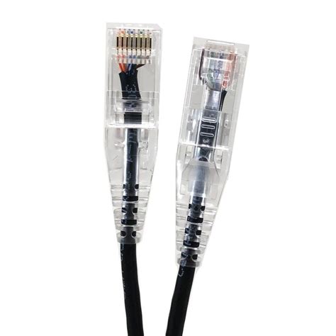 Micro Connectors, Inc 50 ft. 28AWG Ultra Slim CAT6 RJ45 Unshielded Twisted Pair Patch Cable ...