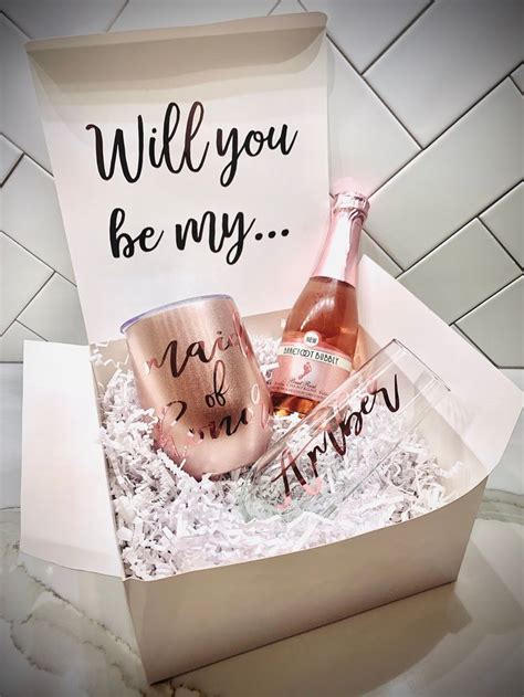 Bridesmaid Proposal Box Wine Tumbler Proposal Maid Of Honor Proposal