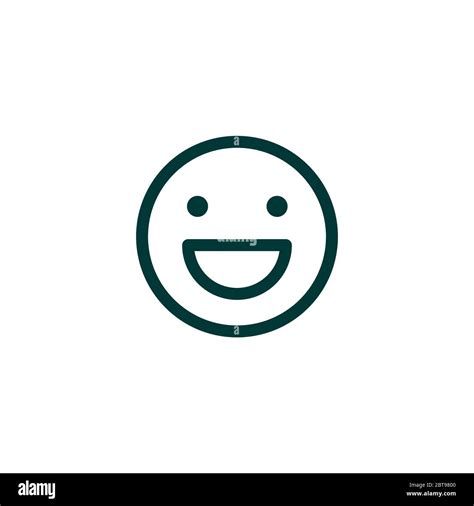 Icono de sonrisa en el círculo icono de cara feliz símbolo de emoción