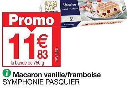 Promo Macaron Vanille Framboise Symphonie Pasquier Chez Promocash