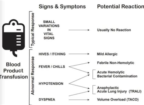 Transfusion Reactions Adverse Effects Flashcards Quizlet