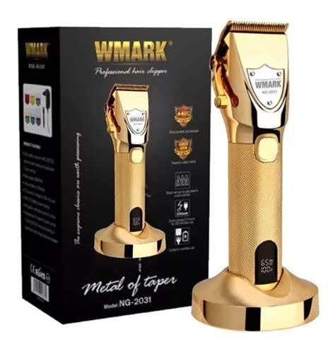 Máquina De Cortar Cabelo Wmark Base Carregador Ng2031 Gold Frete grátis