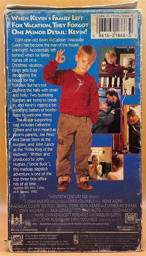 Home Alone VHS 1991 Macaulay Culkin Buy 2 Get 1 Free