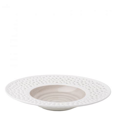 Gourmetteller Tief 30 Cm Rocca Weiss Aussen Gaya Atelier Perforated