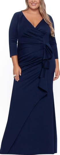 Xscape Side Ruched Scuba Gown Nordstrom