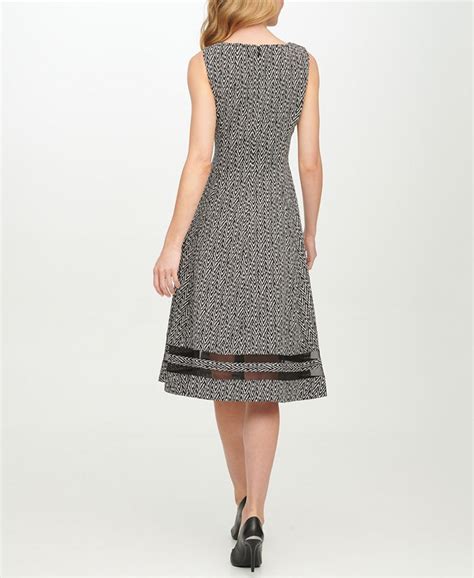 Calvin Klein Mesh Inset Printed Dress Macys