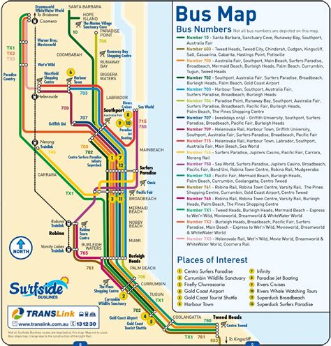 Gold Coast Bus Map