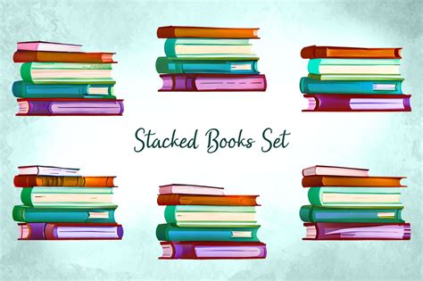 Stacked Books Set Graphic by Picture Paradise · Creative Fabrica