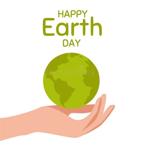 Happy Earth Dayhands Holding Globe Earth Earth Day Concept Modern