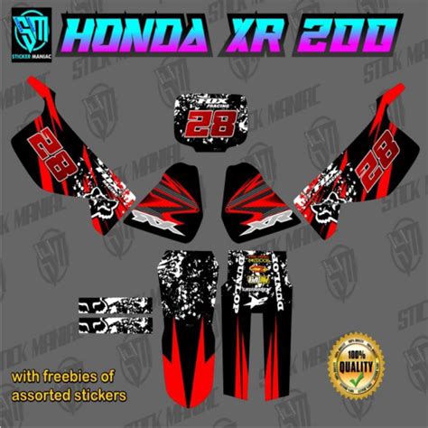 Honda XR 200 Decals Sticker Laminated Shopee Philippines