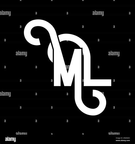 ML Letter Logo Design Initial Letters ML Logo Icon Abstract Letter ML