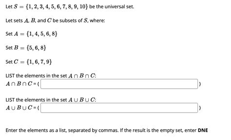 Solved Let S Be The Universal Set Chegg